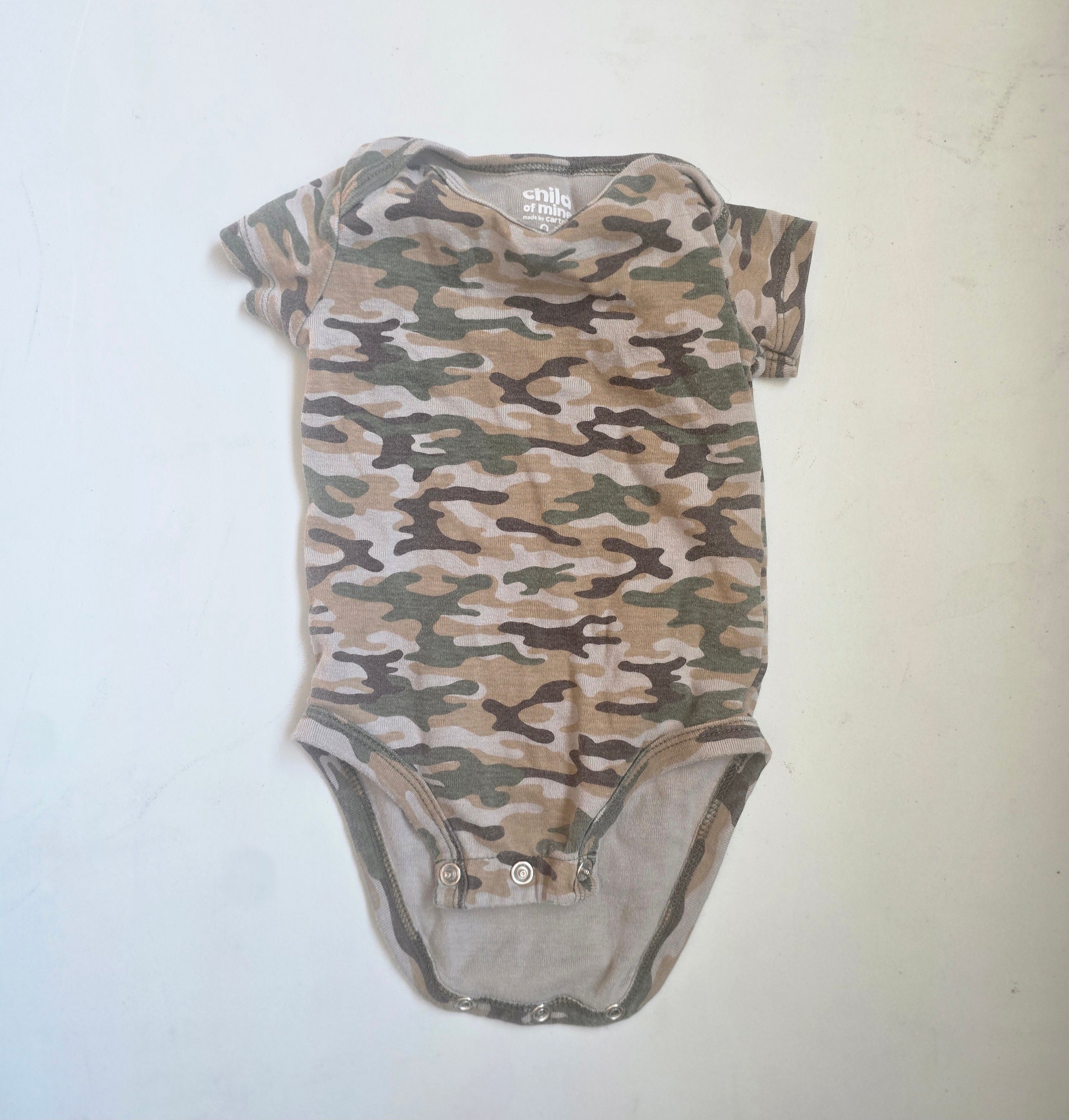 Child of Mine by Carter's Camo Short Sleeve Bodysuit | 0-3 Month