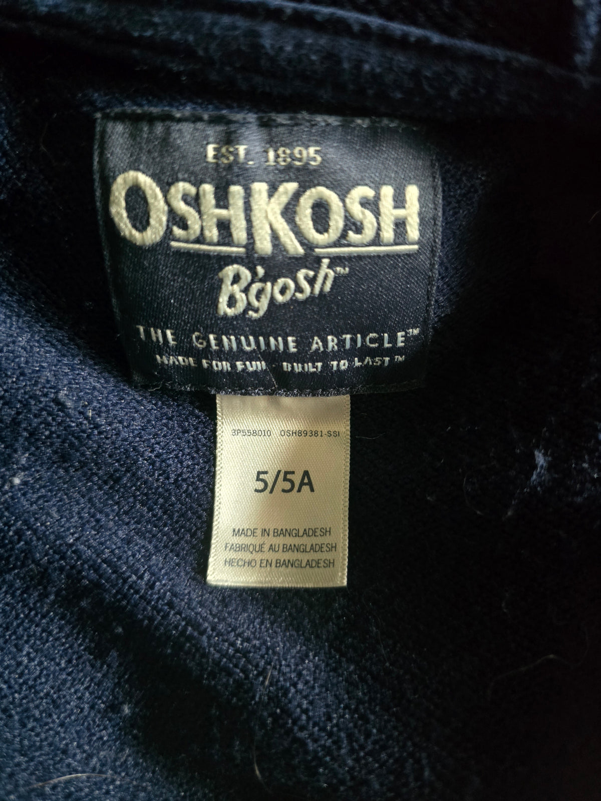 OshKosh Blue & Grey Zip-Up Sweater | 5