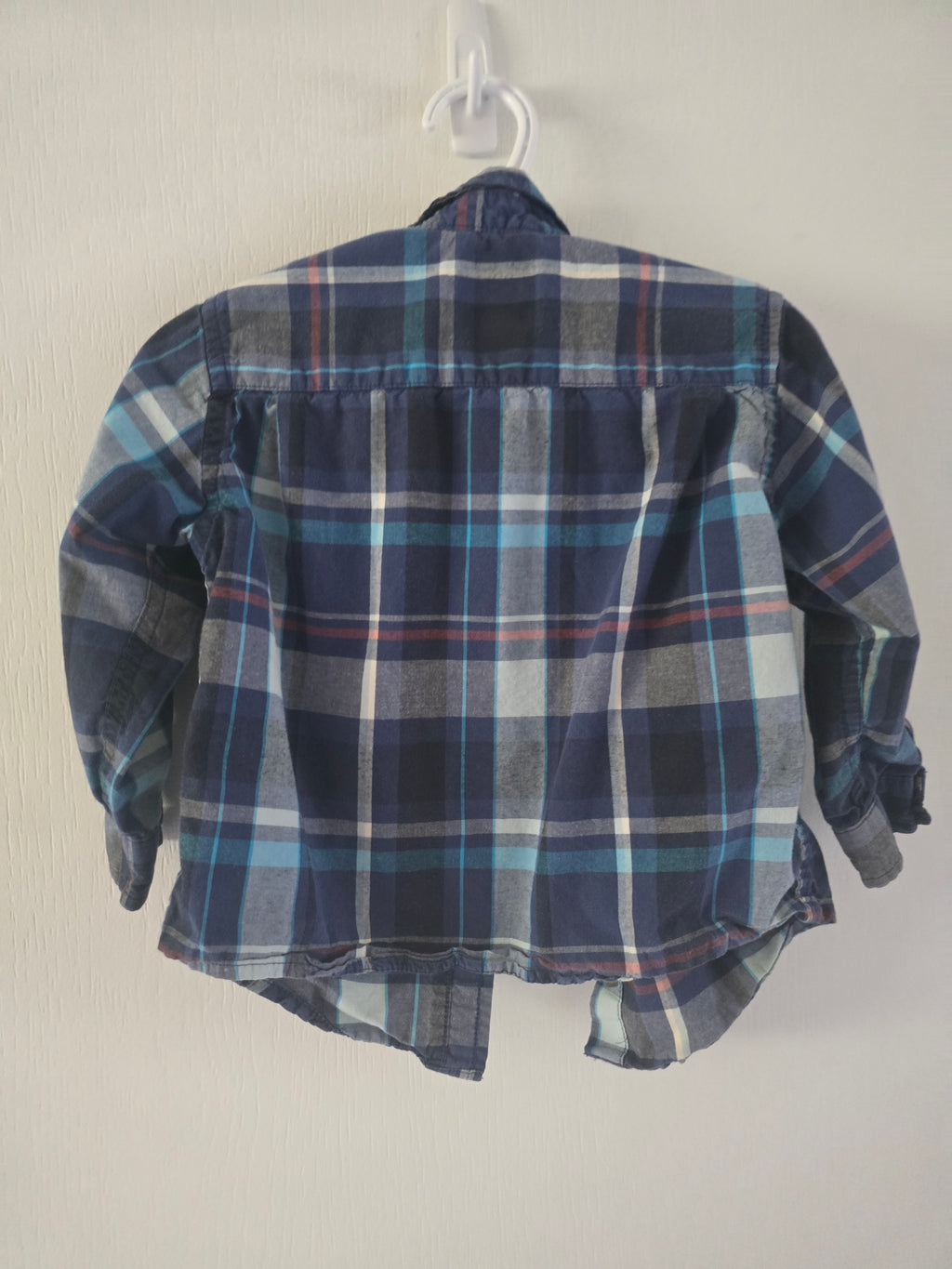 The Children's Place Blue Plaid Button-Up Shirt | 18-24 month