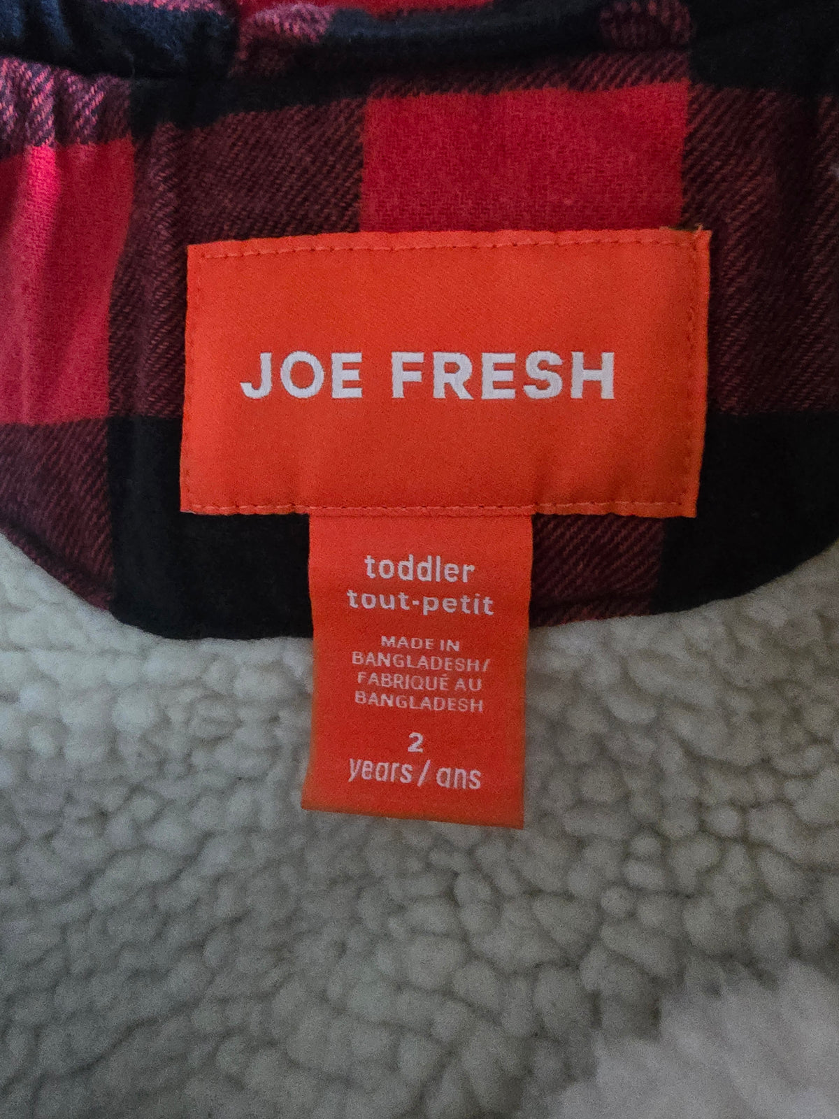 Joe Fresh Buffalo Plaid Sherpa-Lined Jacket | 2T