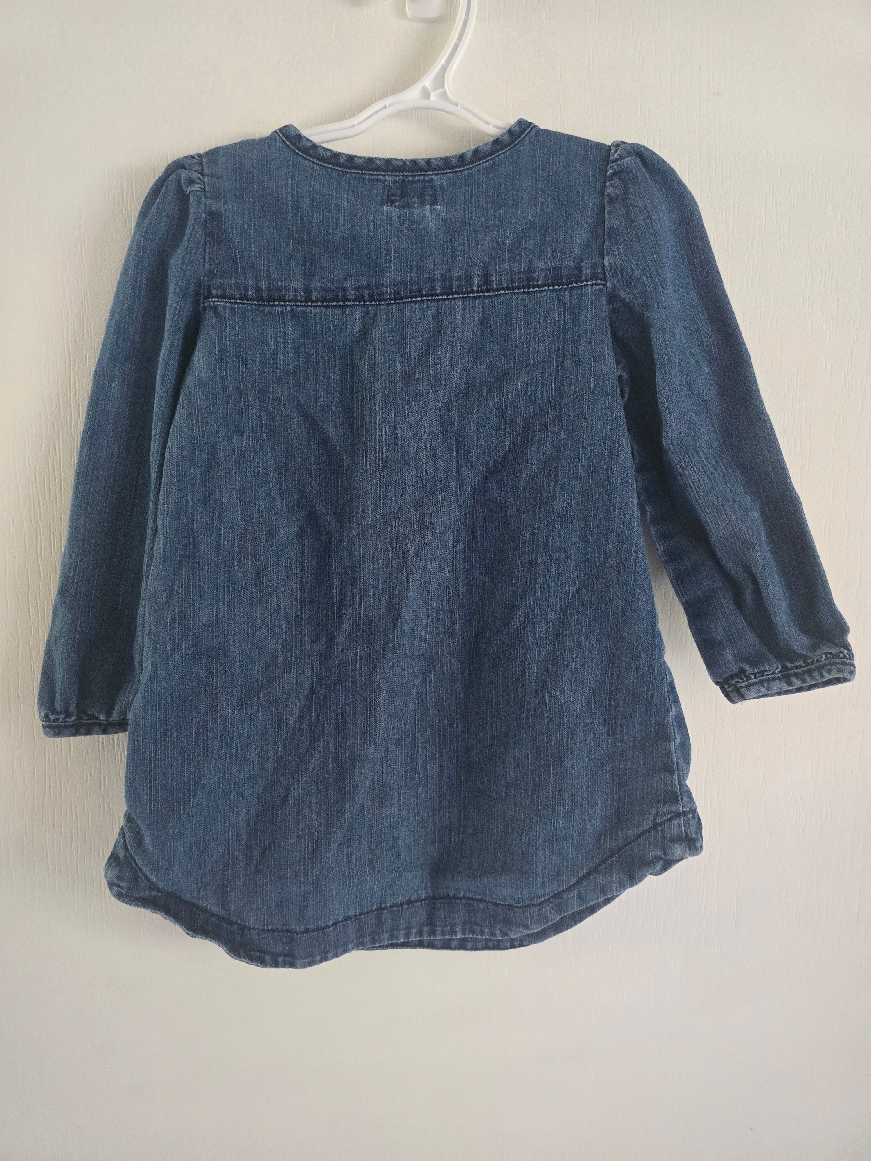 Old Navy Denim-Look Long Sleeve Dress | 3t