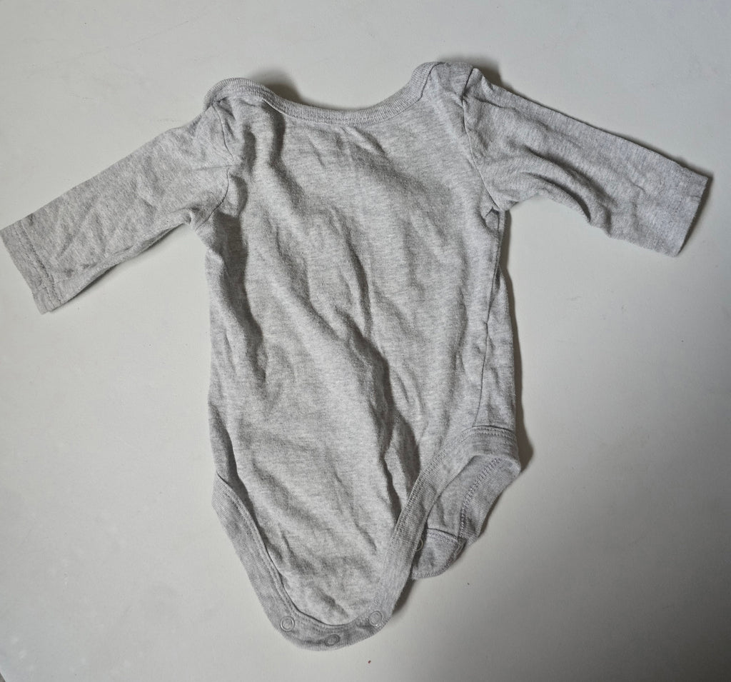 George Construction Print Long Sleeve Bodysuit | 0-3M