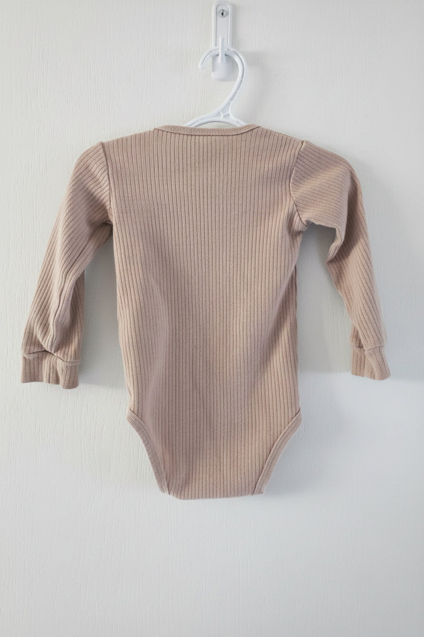 The Littlest Ribbed Henley Bodysuit | 12-18 month