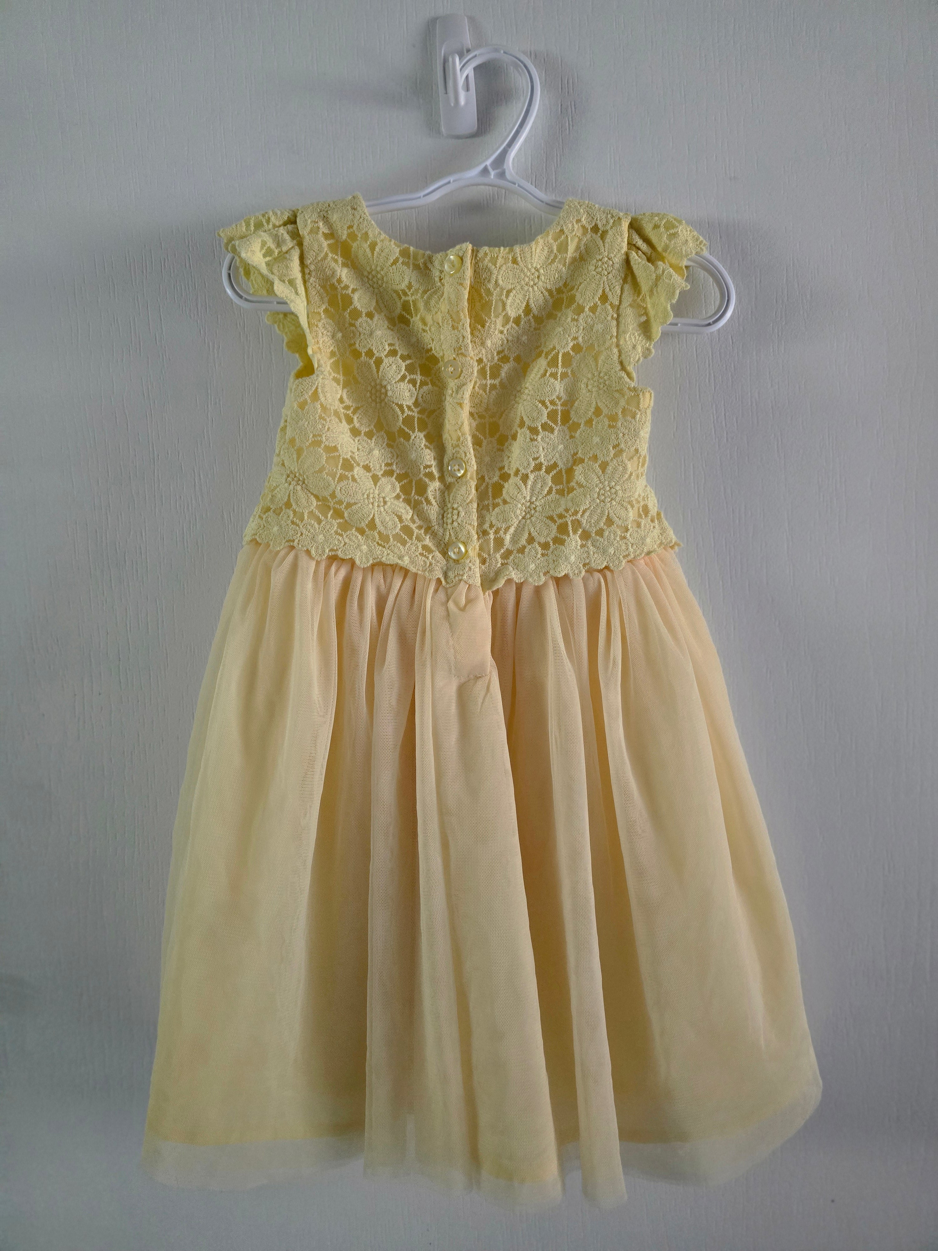 George Yellow Lace & Tulle Dress | 4T