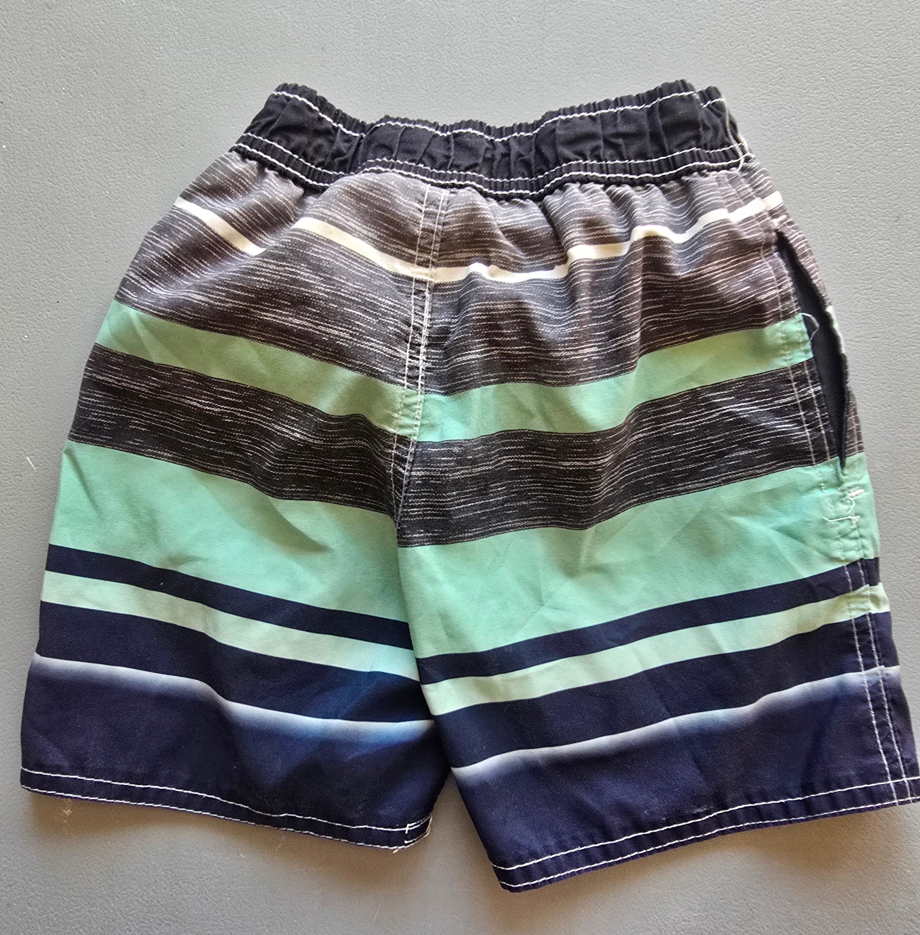 Quad Seven Striped Swim Trunks | 3T