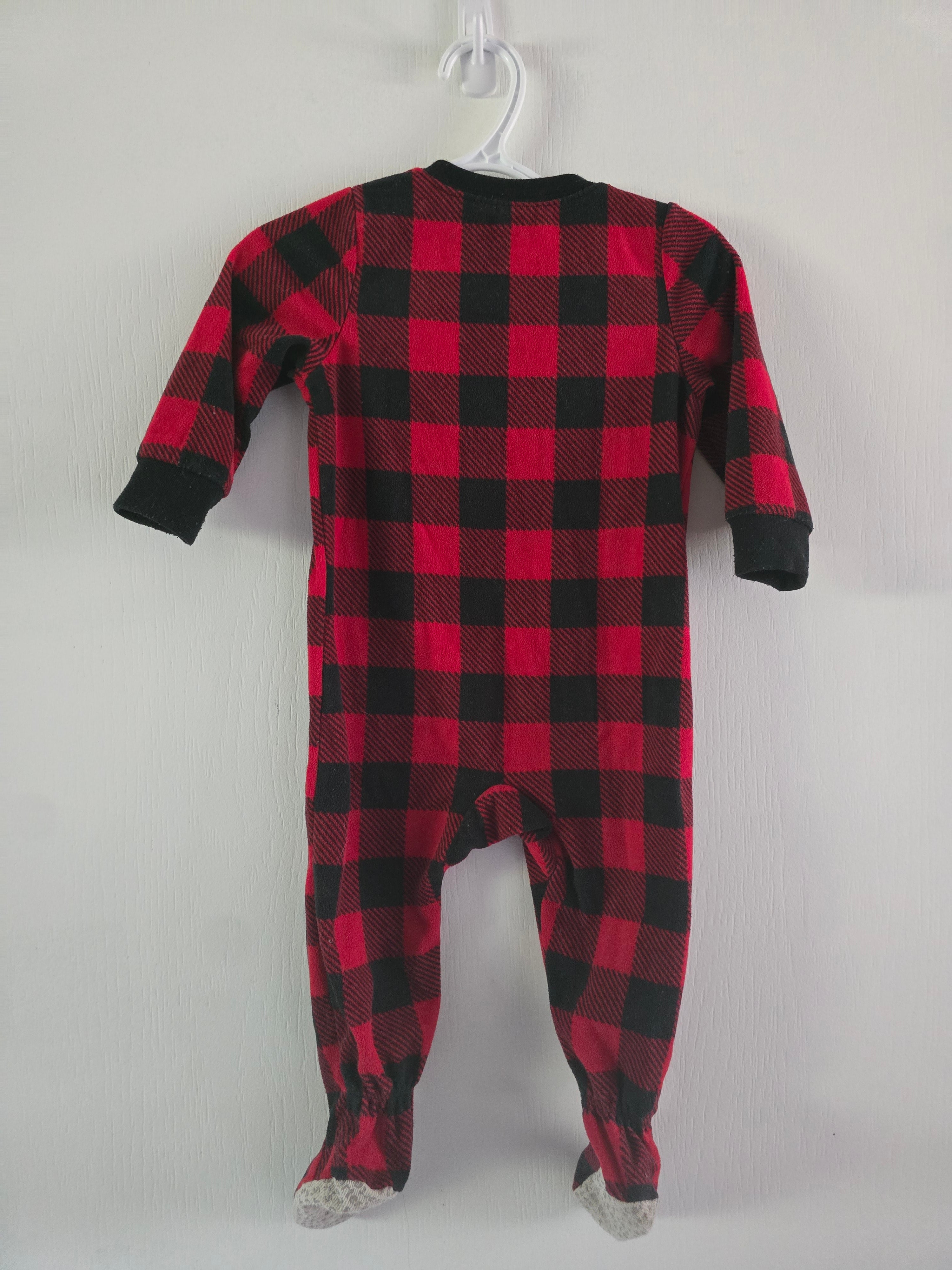 Carter’s Buffalo Plaid Santa Footed Sleeper | 12M