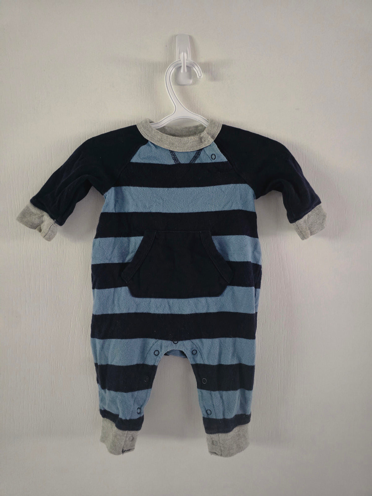 Baby Gap Blue & Navy Striped Romper | 3-6M