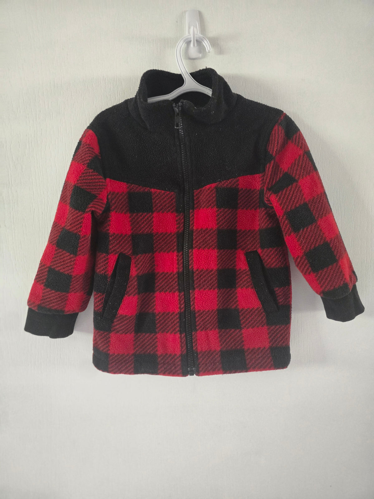 Monkey Bars Buffalo Plaid Fleece Jacket | Size 4