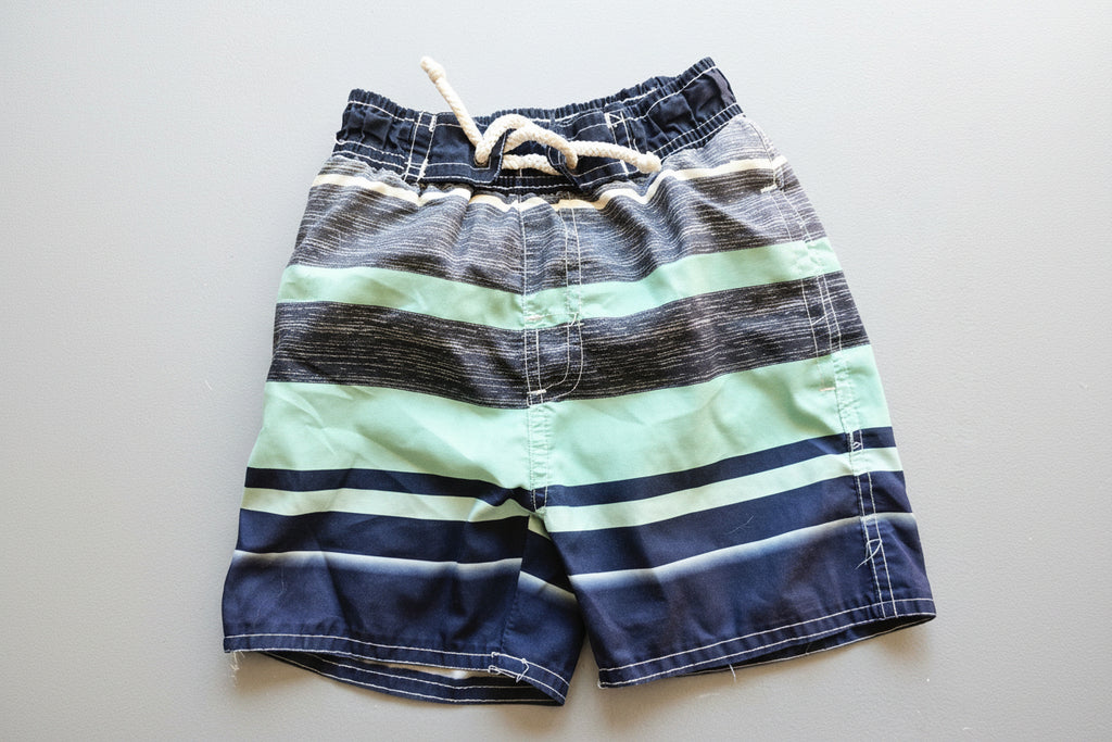 Quad Seven Striped Swim Trunks | 3T