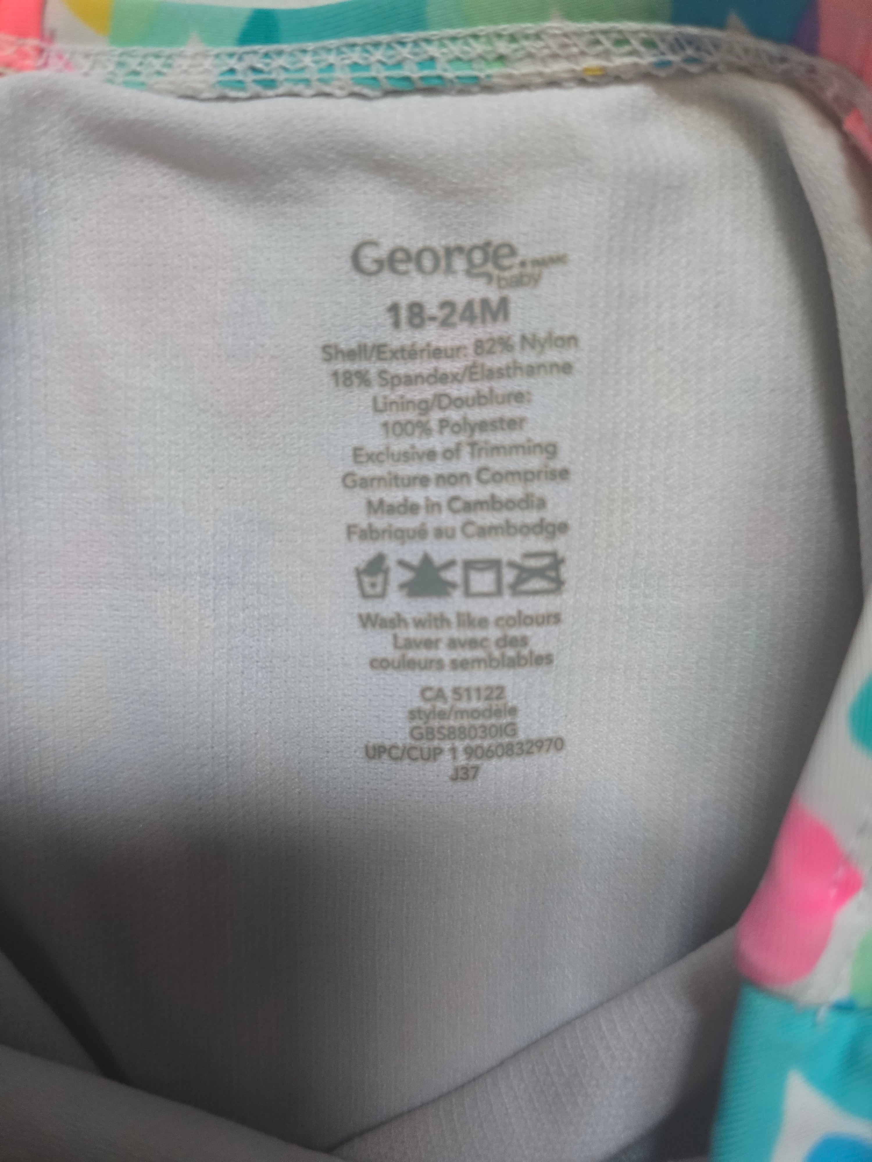 George Heart Print One Piece Swimsuit | 18-24 month
