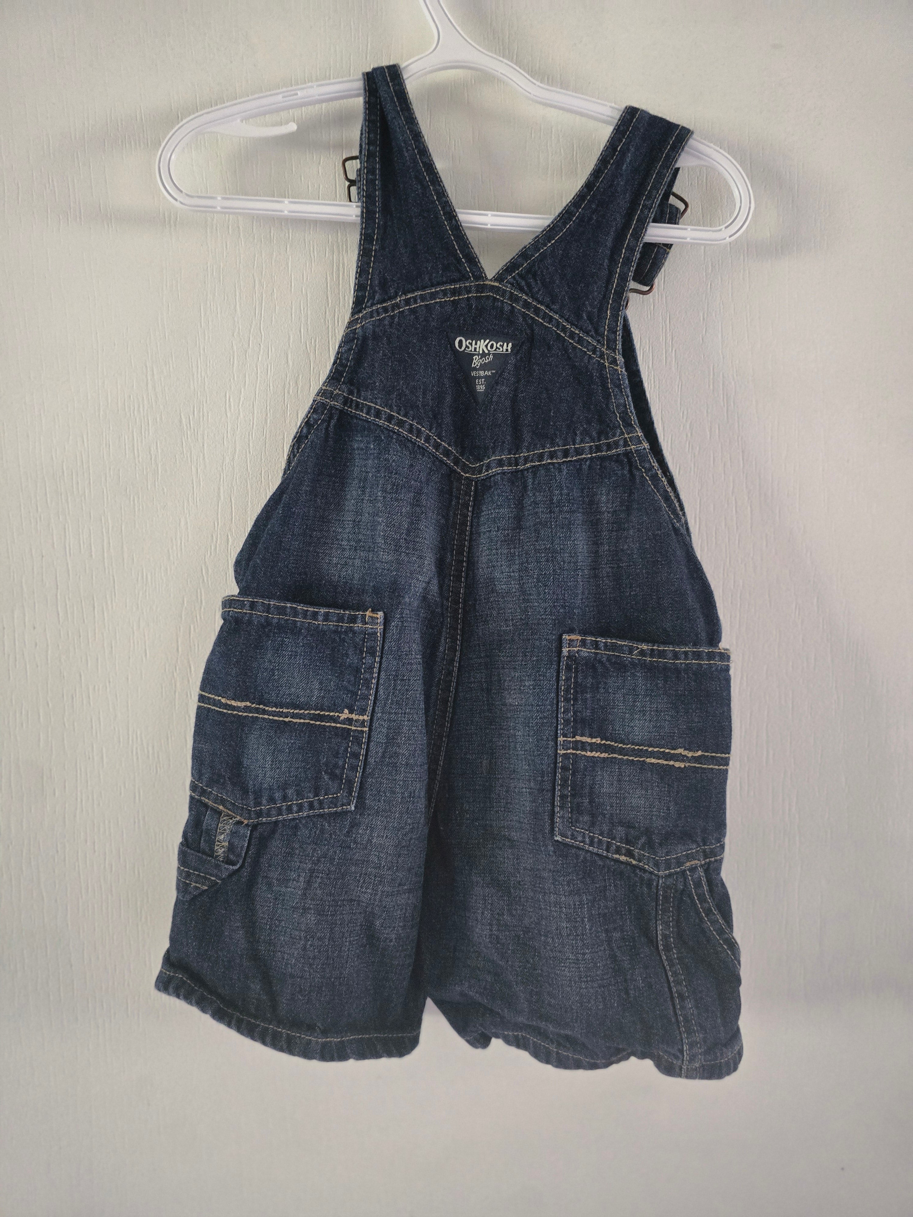 OshKosh B'gosh Denim Short Overalls | 2T