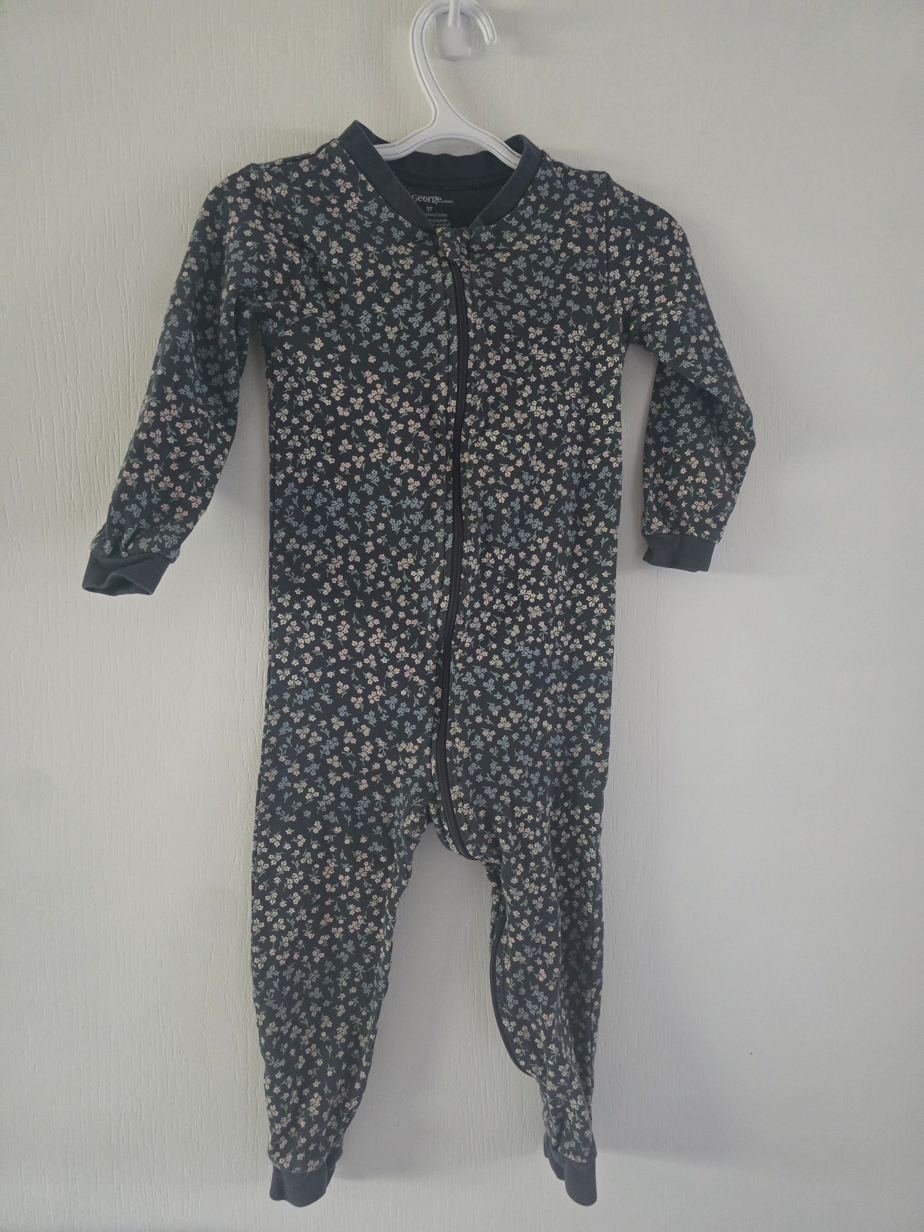 George Floral Zip Sleeper Pajamas | 3T