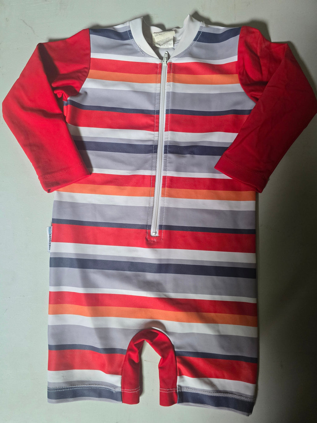 Striped Long-Sleeve One-Piece Swimsuit | 2t