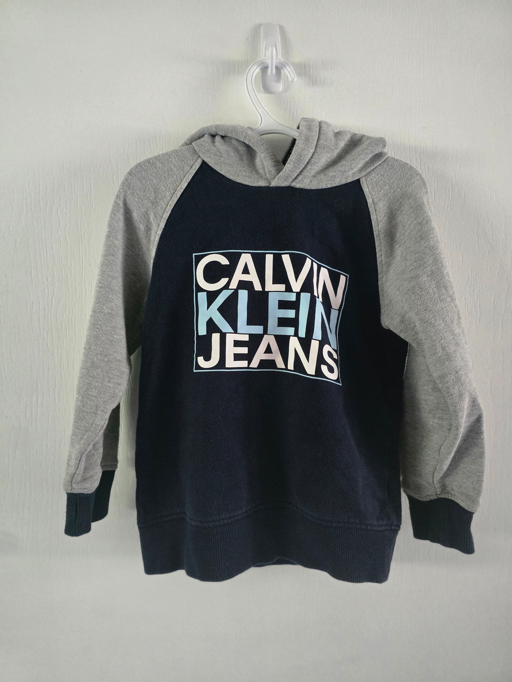 Calvin Klein Jeans Navy & Grey Logo Hoodie | 5