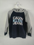 Calvin Klein Jeans Navy & Grey Logo Hoodie | 5