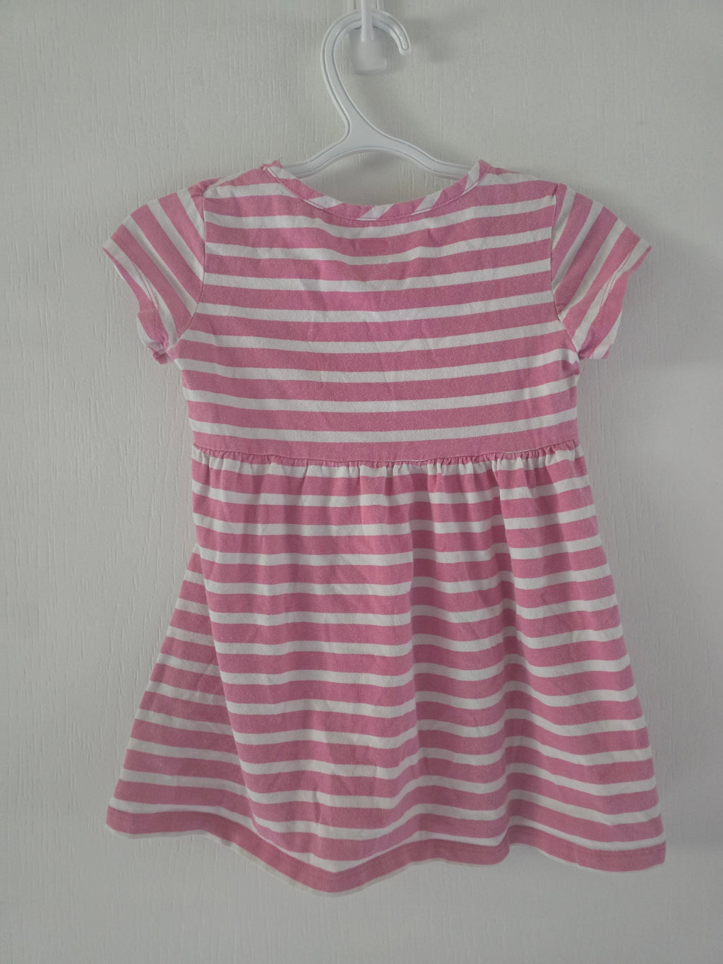 Old Navy Girls Pink & White Striped Dress | 2t