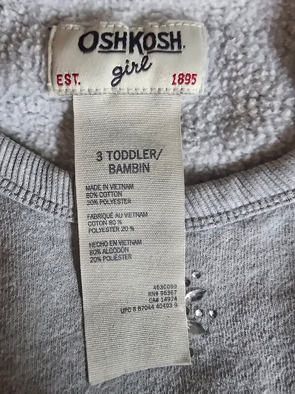 OshKosh Rhinstone Sweatshirt | 3t