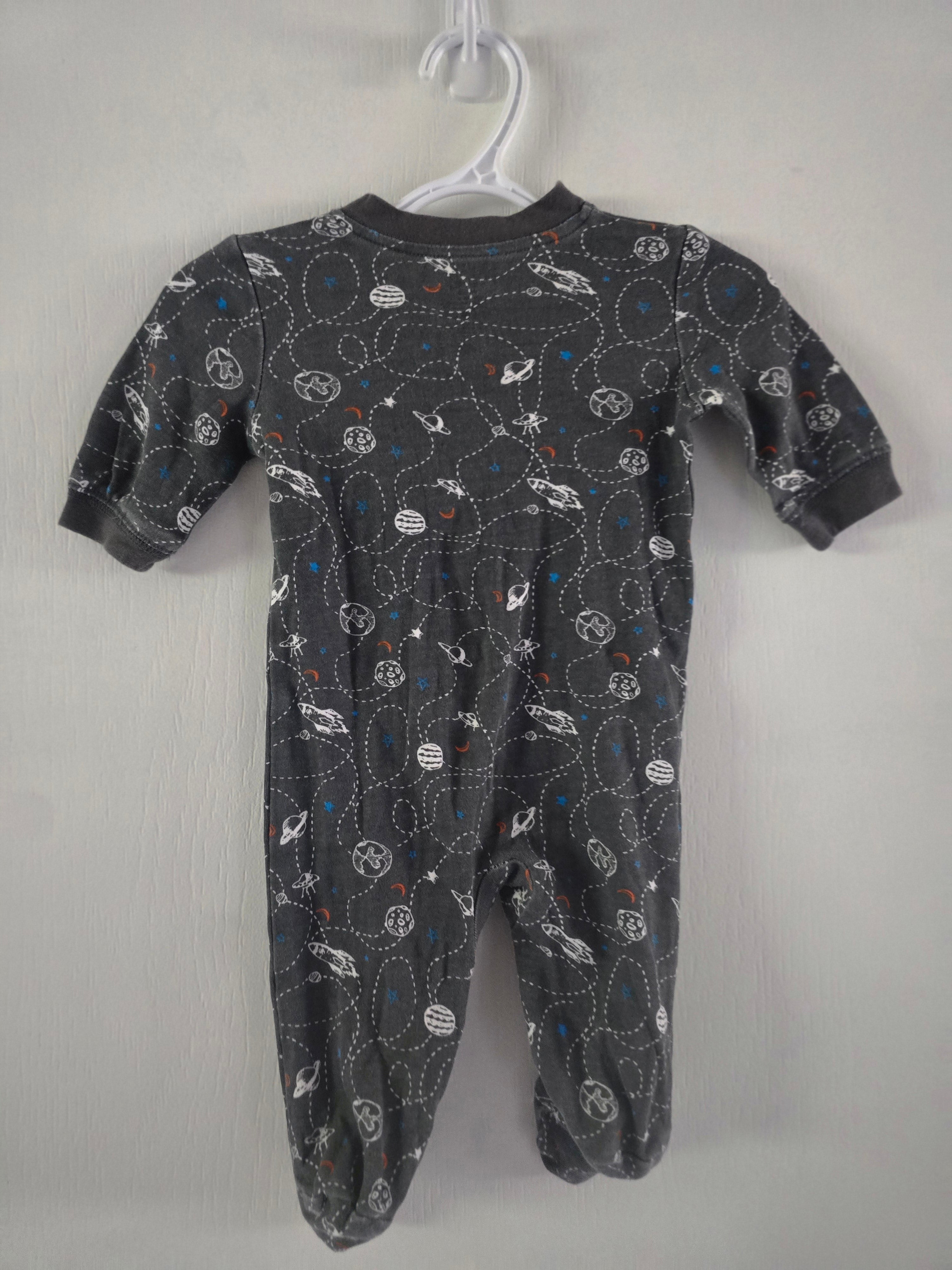 George Space Print Footed Sleeper | 0-3M