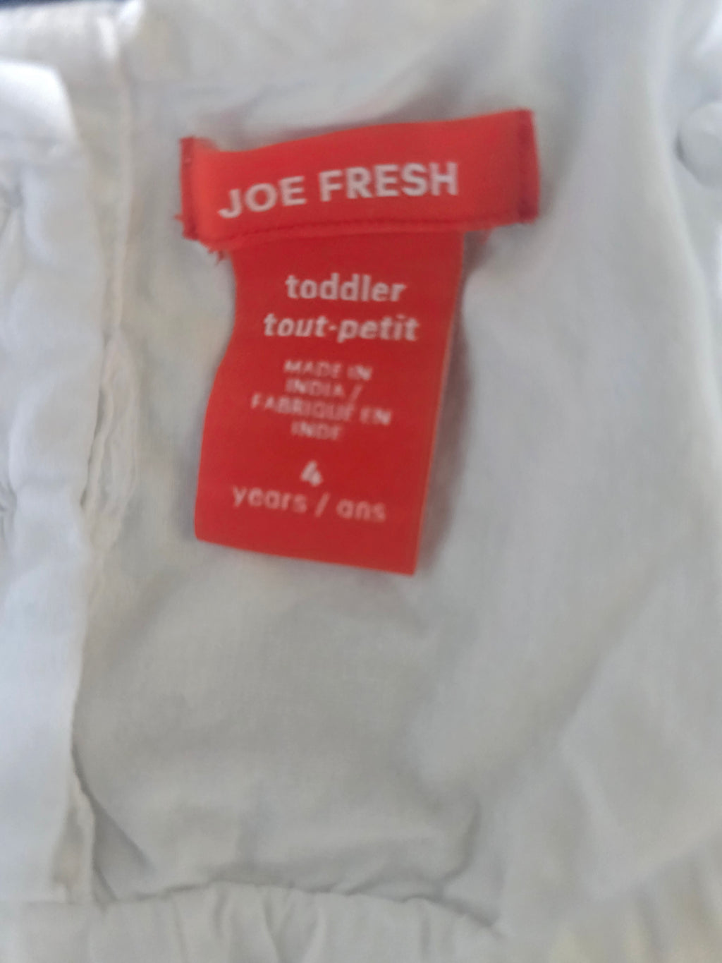 Joe Fresh White Eyelet Hem Dress | 4T