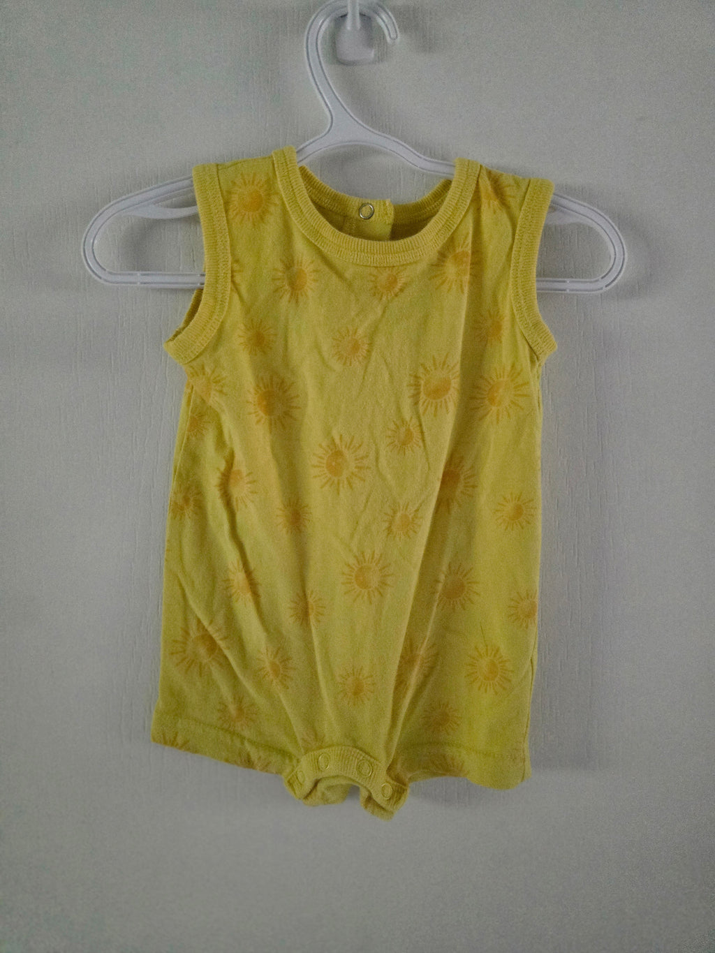 George Baby Yellow Sunshine Sleeveless Romper | 3-6M