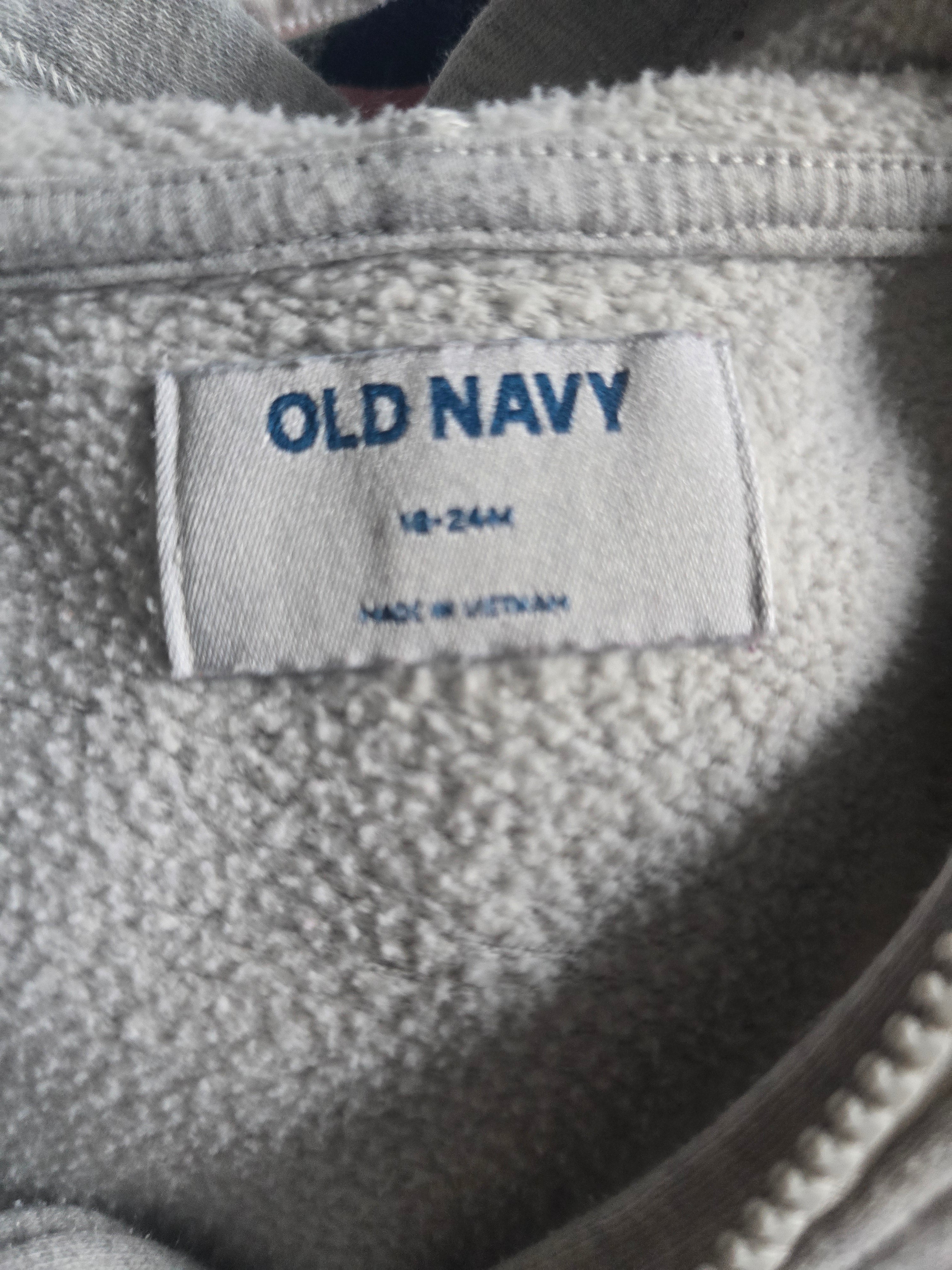Old Navy Grey Fleece Zip-Up Hoodie | 18-24 month