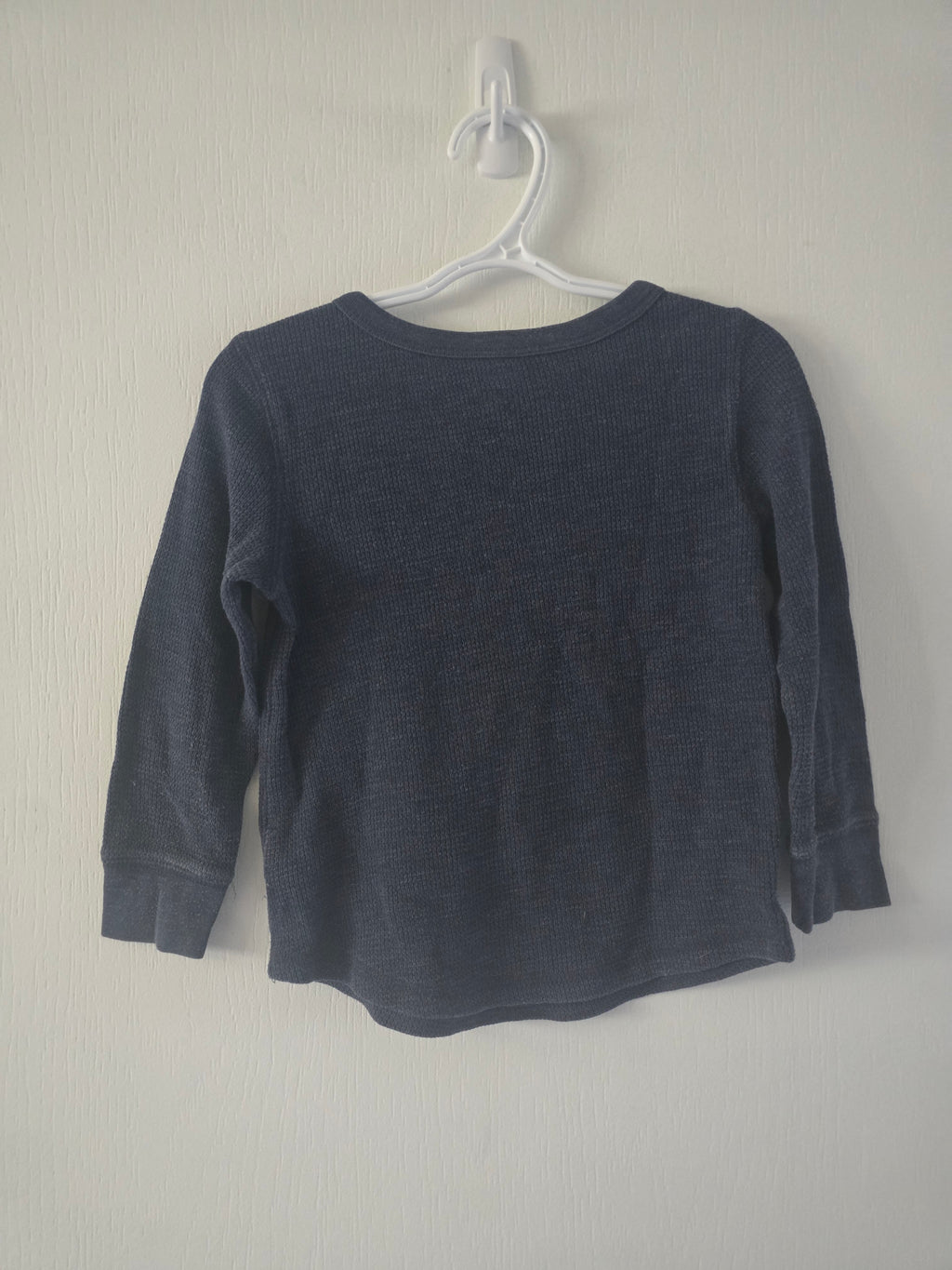 Old Navy, Navy Thermal Long Sleeve Shirt | 3T
