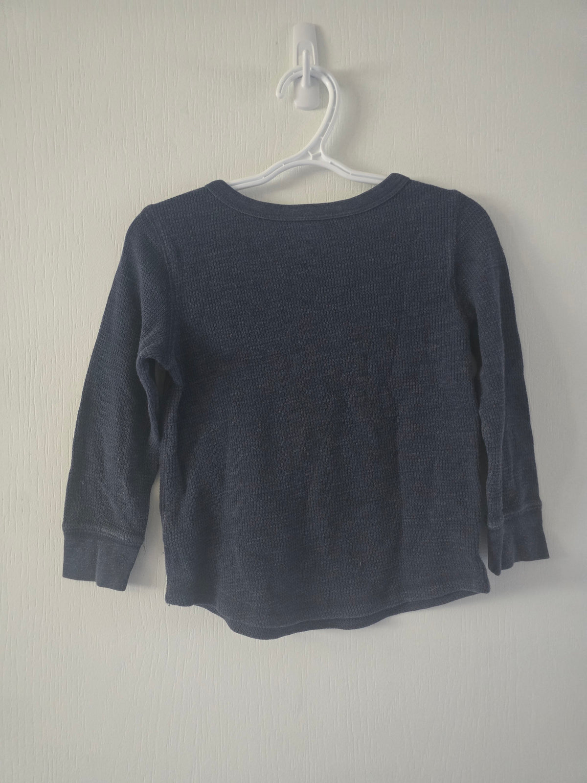 Old Navy, Navy Thermal Long Sleeve Shirt | 3T