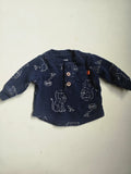 Carter's Lion Print Waffle Knit Henley | Newborn