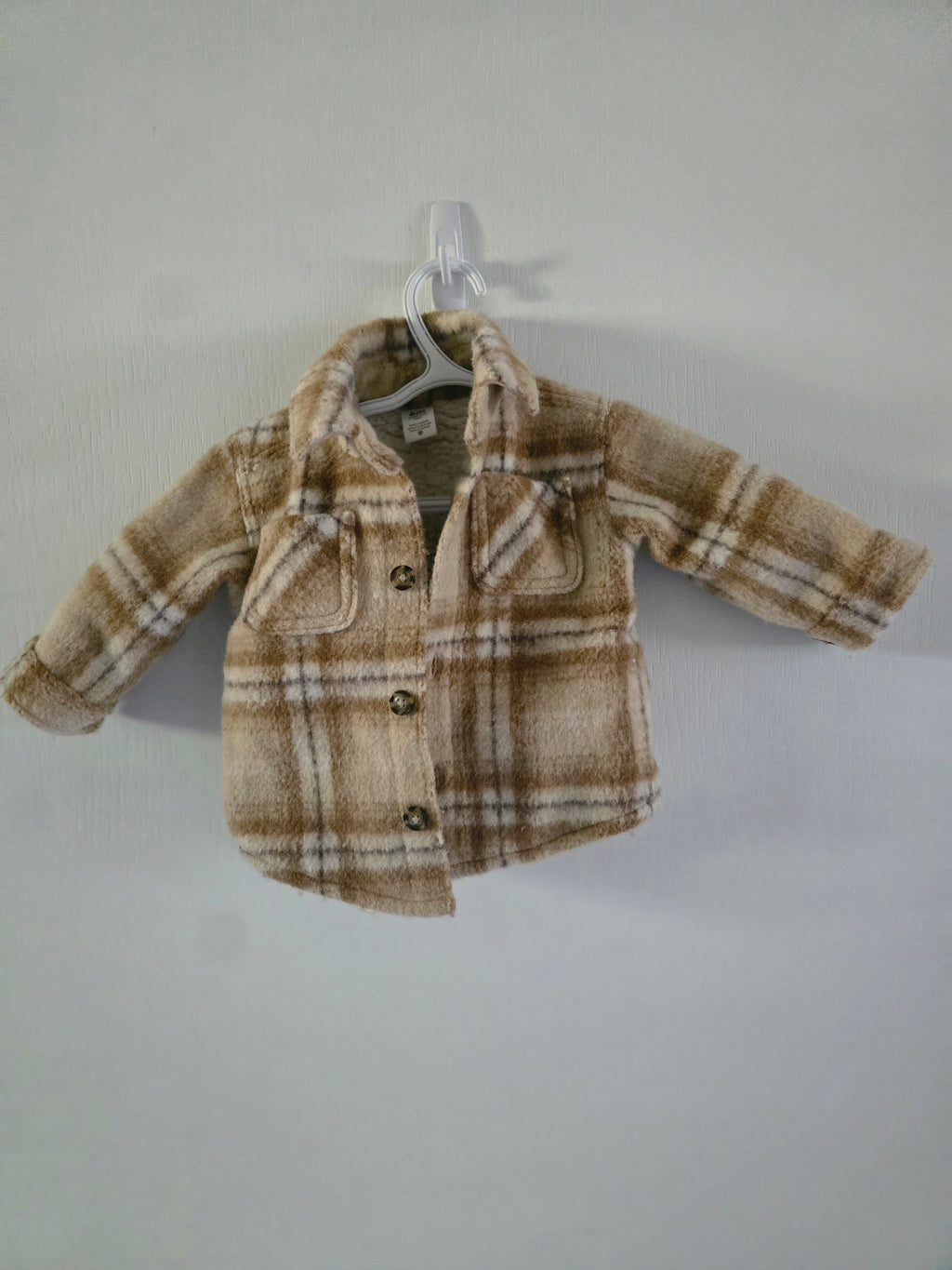 Carter's Sherpa-Lined Plaid Shacket Jacket | 6 Months