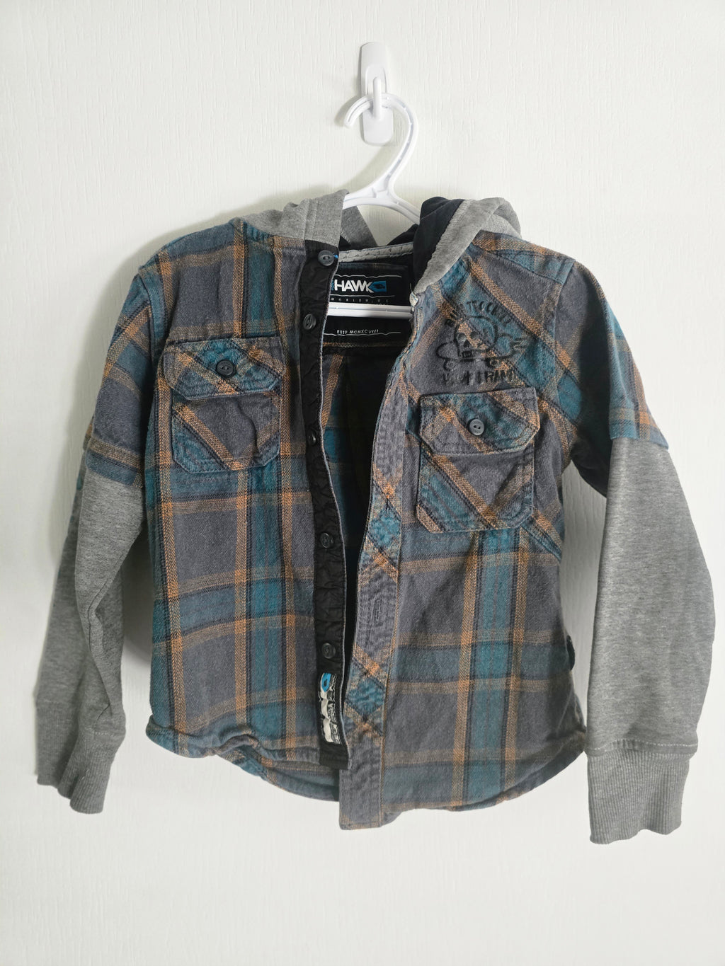 Tony Hawk Plaid Hooded Shirt Jacket | 6