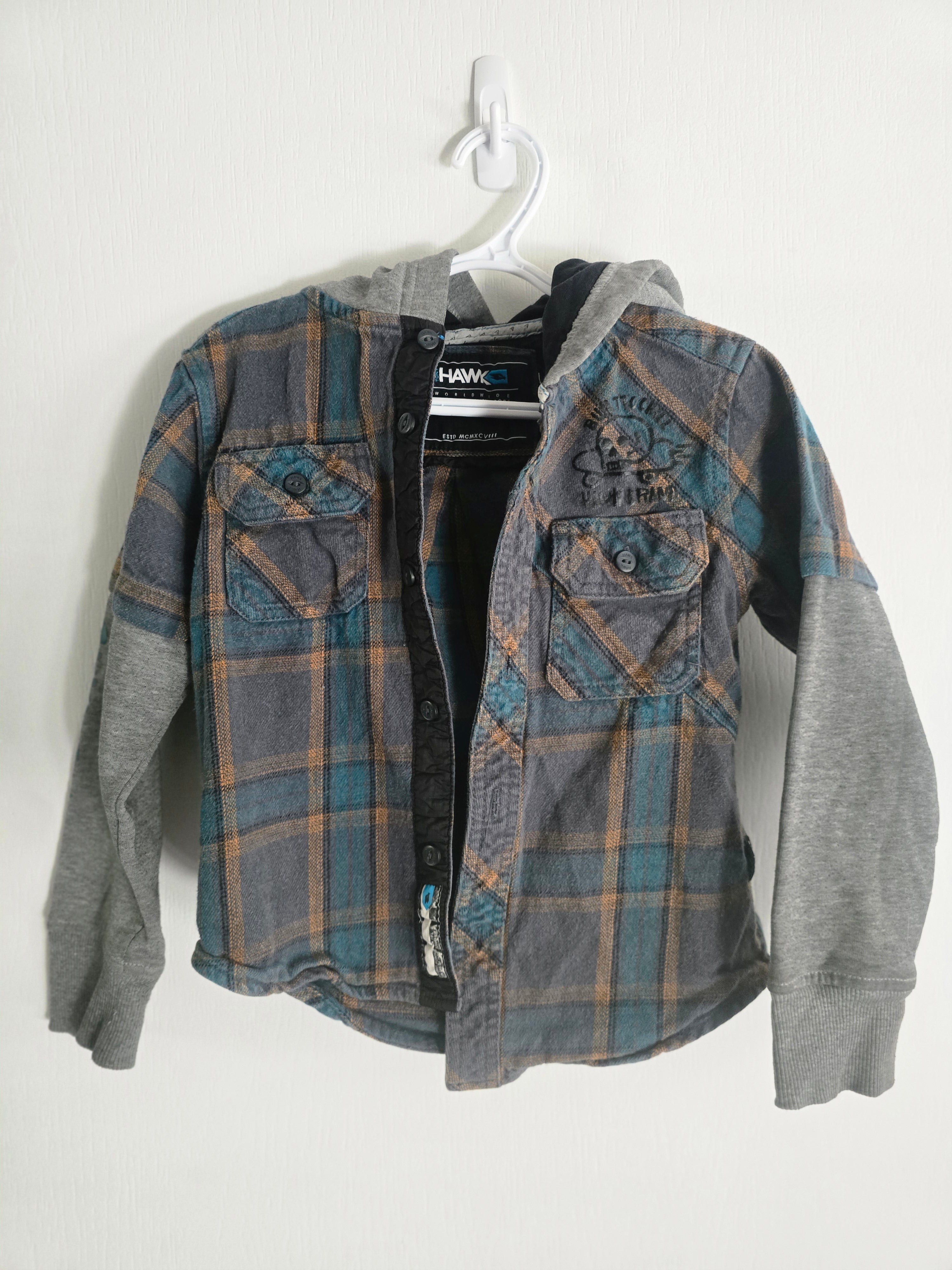 Tony Hawk Plaid Hooded Shirt Jacket | 6